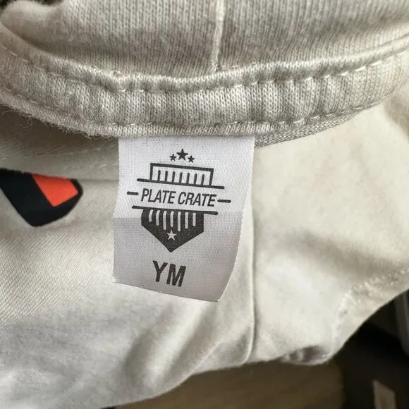 NWOT Boys Light Gray Short Sleeve Graphic Hoodie Baseball is Life - Size YM - Picture 4 of 6